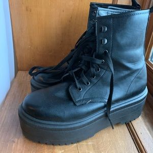 platform combat boots